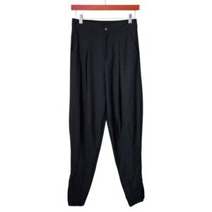 GENTLE HERD wool‎ blend tapered trousers in black size S